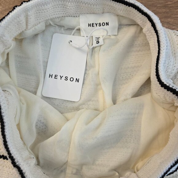 🔴 Heyson Women's Short Set White with Black Straps Half Sleeves Pockets Small - Picture 10 of 16